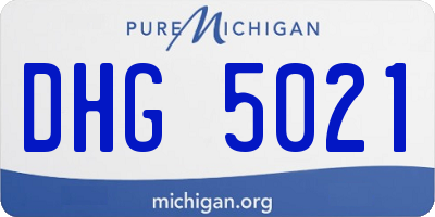 MI license plate DHG5021
