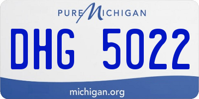MI license plate DHG5022