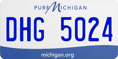 MI license plate DHG5024