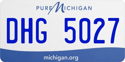 MI license plate DHG5027