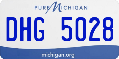MI license plate DHG5028