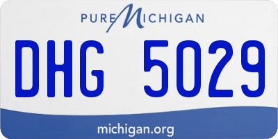 MI license plate DHG5029