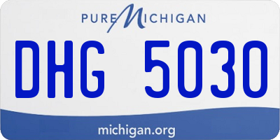 MI license plate DHG5030