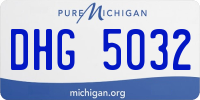 MI license plate DHG5032