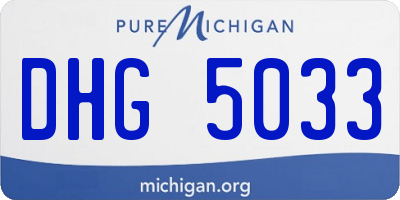 MI license plate DHG5033