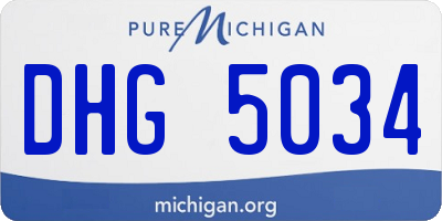 MI license plate DHG5034