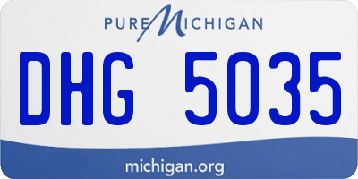MI license plate DHG5035