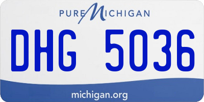 MI license plate DHG5036