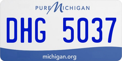 MI license plate DHG5037
