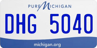 MI license plate DHG5040
