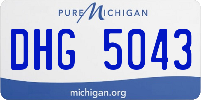MI license plate DHG5043