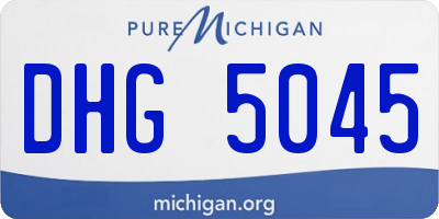 MI license plate DHG5045