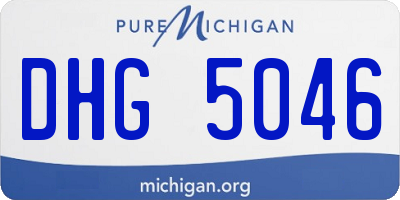 MI license plate DHG5046
