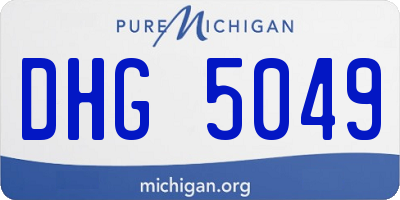 MI license plate DHG5049