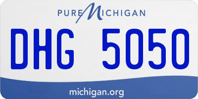MI license plate DHG5050