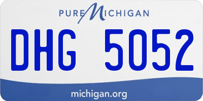 MI license plate DHG5052
