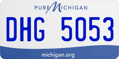 MI license plate DHG5053