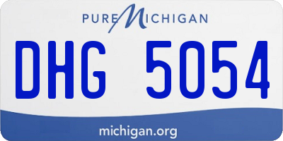 MI license plate DHG5054