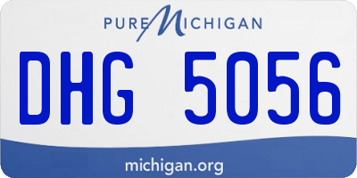 MI license plate DHG5056