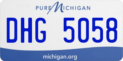 MI license plate DHG5058