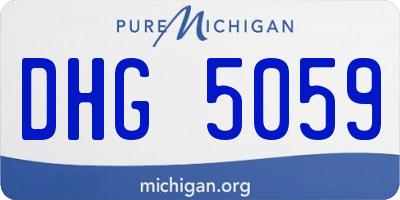 MI license plate DHG5059