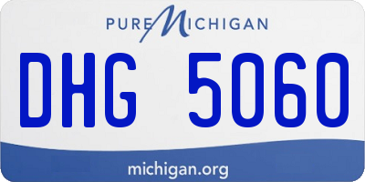 MI license plate DHG5060