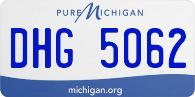 MI license plate DHG5062