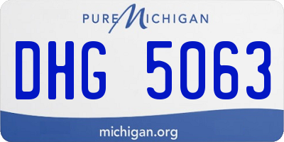 MI license plate DHG5063