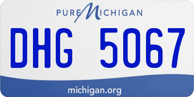 MI license plate DHG5067