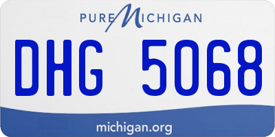 MI license plate DHG5068