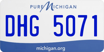 MI license plate DHG5071