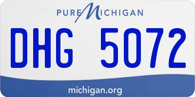 MI license plate DHG5072