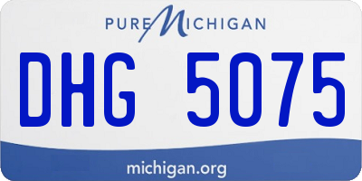 MI license plate DHG5075