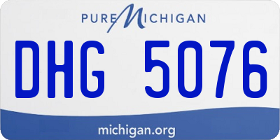 MI license plate DHG5076