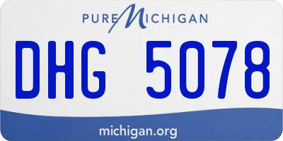 MI license plate DHG5078