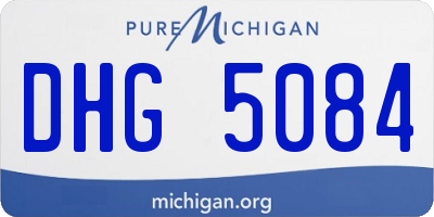 MI license plate DHG5084