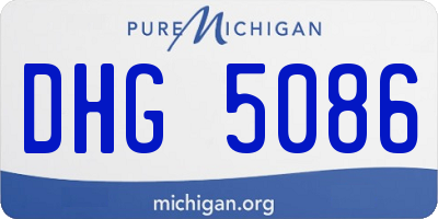 MI license plate DHG5086