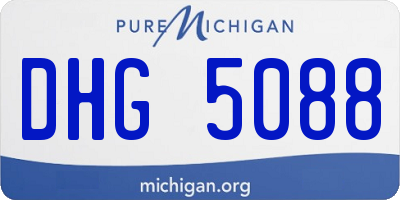 MI license plate DHG5088