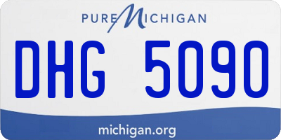 MI license plate DHG5090