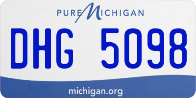 MI license plate DHG5098