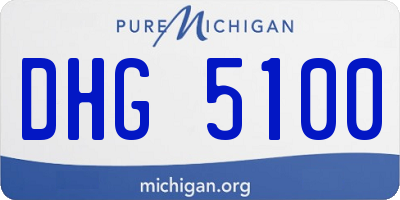 MI license plate DHG5100