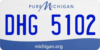 MI license plate DHG5102