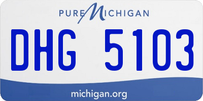 MI license plate DHG5103