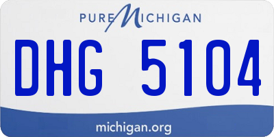 MI license plate DHG5104