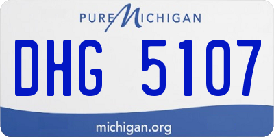 MI license plate DHG5107