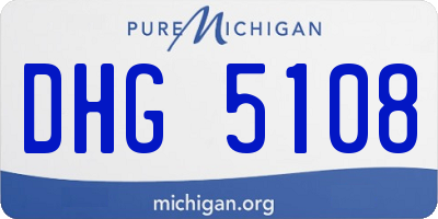 MI license plate DHG5108