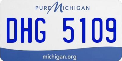 MI license plate DHG5109