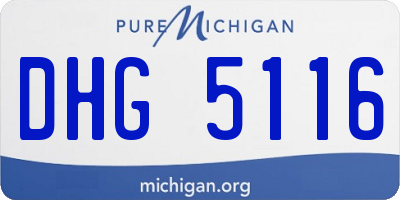 MI license plate DHG5116