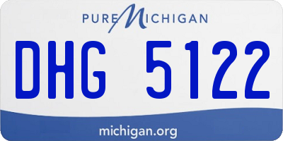 MI license plate DHG5122