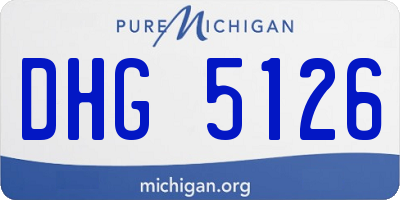 MI license plate DHG5126